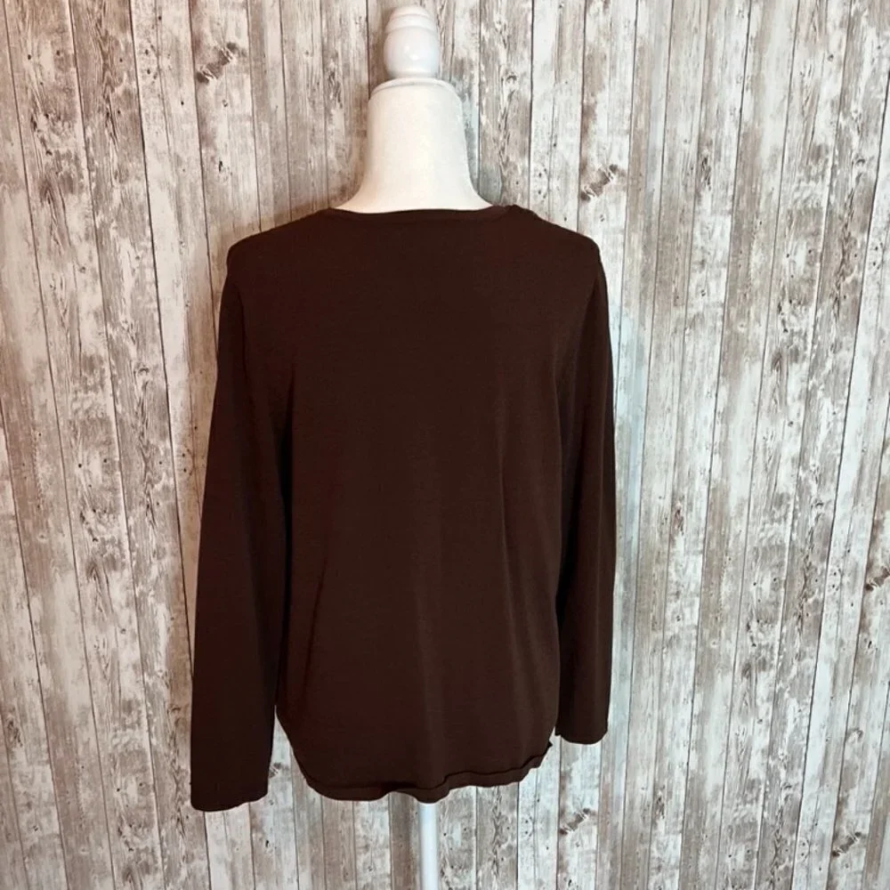 Victor Costa Occasion Brown Cardigan Sweater size Medium